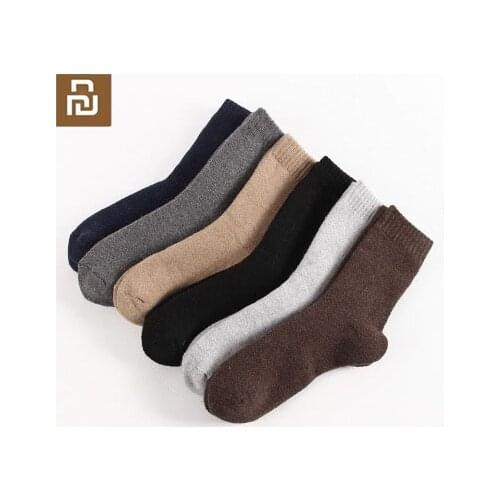 One pair New Youpin Winter thick mens wool socks cashmere cotton plus velvet thick terry warm socks