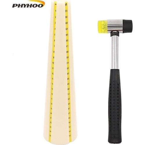 Scale plastic bracelet mandrel & rubber hammer, bracelet measuring stick bracelet sizer Round correction jewelry making tool