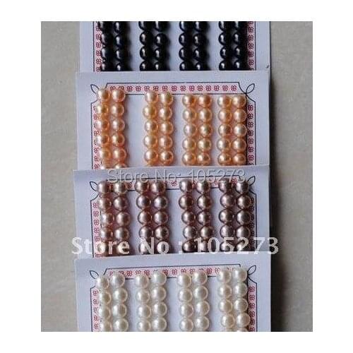 Pearl Earring AA 7-8MM Mixes Natural Freshwater Pearl Earring S925 Sterling Silvers Stud 120pair/lot Wholesale New Free Shipping