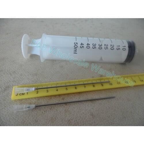 50ml Luer lock syringe + 16G 10cm long Blunt Tip Fill syringe dispensing Needle For Liquid Dispenser Adhesive Glue ink refilling