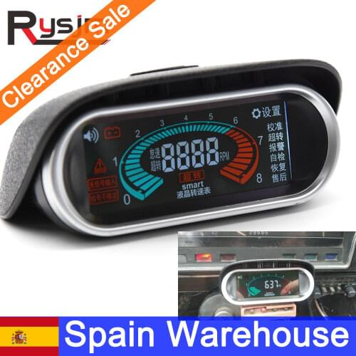 Waterproof Digital Tach Hour Meter Tachometer 1~10 Cylinder Stroke Engines Inductive Display For Car Accessories Tachometer 12v