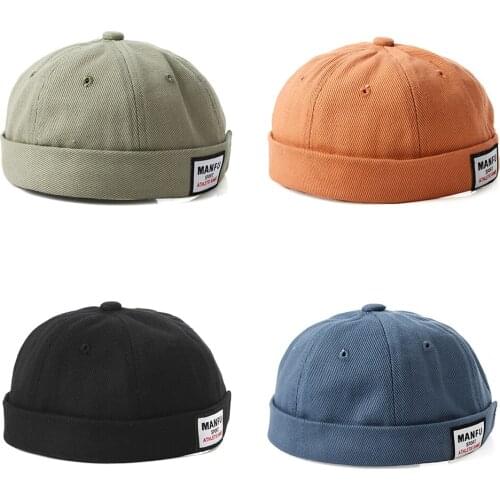 Unisex Summer Cotton Brimless Skullies Cap Vintage Urban Unique Street Portable Docker Hats Multipurpose hip hop handsome Hat