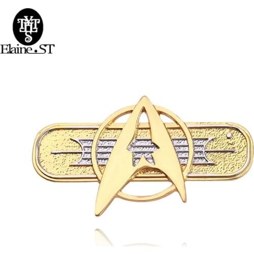 Movie Brooch Plated Starfleet Brooch Pin Communicator Command Brooch Badge Lapel Pin Starfleet Insignia Brooches Gift
