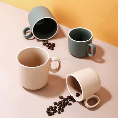 Star Sesame Glazed Mug Ceramic Mug Creative Coffee Mug Breakfast Mug Simple Air Office Home Water Mug with Handle