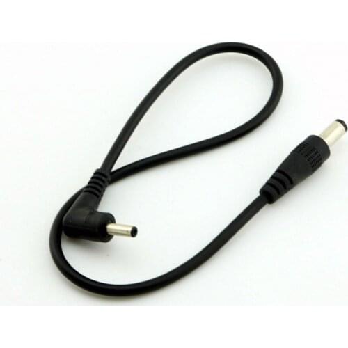 10x DC Power 5.5x2.1mm Male Plug to 3.5x1.35mm Male Right Angle Plug Adapter Connector Cable 30cm/1ft
