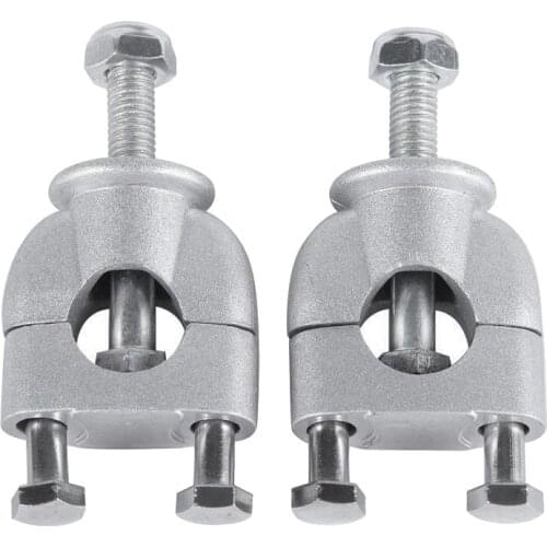2X 7/8 Inch 22mm Motorcycle Handlebar Risers Handlebar Mount Clamps Chrome for Dirt Bike ATV