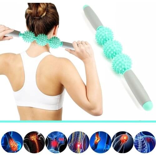 3 PCS Spiky Fitness Ball Stick Roller Anti-Cellulite Trigger Point hedgehog Balls Anti Cellulite Massager for Back/Foot/Arm/Neck
