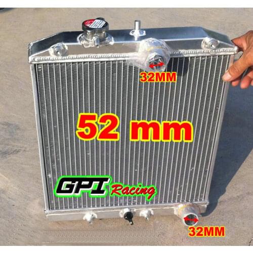 4ROW Aluminum Radiator 1992-2000 FOR Honda Civic CRX DEL SOL EK EG D15 D16 B16 B18 + FAN Shroud 93 94 95 96 97 98 32mm Pipe