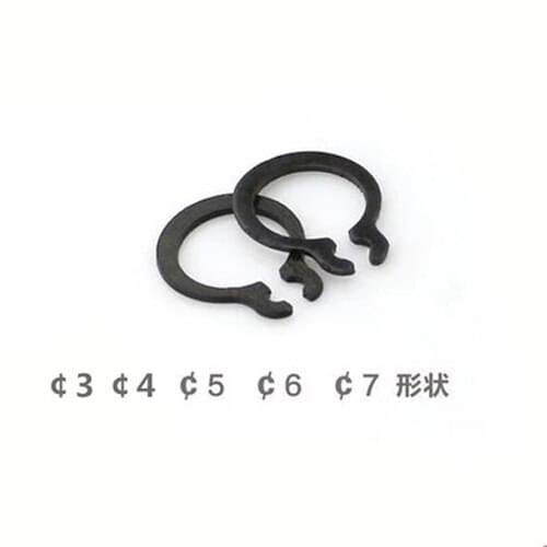 50pcs M3 M4 M5 M6 M7 Shaft retaining ring External card circlip C-type retainings rings Clasp Axis cards GB894.1