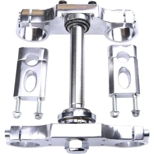 7/8" Triple Tree 22mm Handlebar Front Fork Shock Mount Clamps Bar Riser For 110CC 125CC 150CC SSR Pit Bike