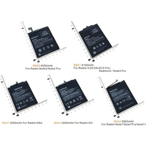 BM46 BM47 BN37 BN3A BN4A Battery For Xiaomi Redmi Note 3 6 Pro 3X/3S/4X Redmini3 Note3Pro 6A Note7 + Plus Batteries High Quality