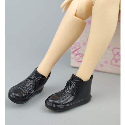 Brown Shoes Bootie For Barbie Doll Flat Fashion Short Boots For Blythe 1/6 BJD Dollhouse Dolls Accessories Kids & Baby DIY Toys