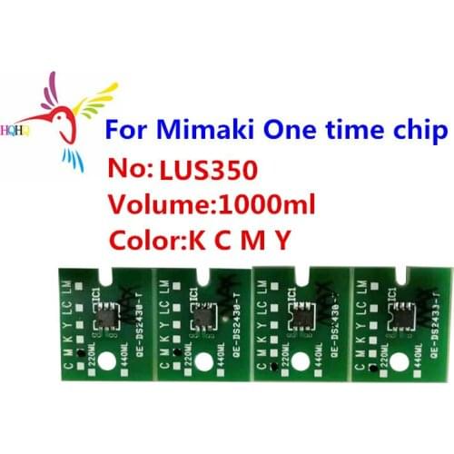 LUS350 One Time Chip For Mimaki JFX200-2513/JFX200-2531/UJF-7151 Plus 1000ml 4pcs/Set Single Use Chip LUS350 For Mimaki Printer