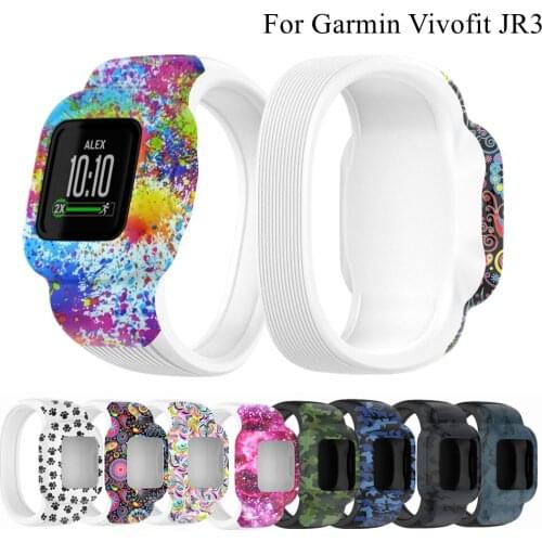 Colorful Silicone Wristband for Garmin Vivofit JR3 Watchband Sports Replacement No Buckle Watch Band with Case for GarminFit JR3