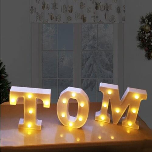 Custom Name Decorative LED Marquee Letter Lights 26 Alphabet Light Up Letters Sign for Wedding Birthday Party Night Light Home B