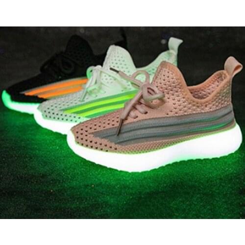 Childrens Boys And Girls White Shoes 2021 New Kids Coconut Sport Shoes Toddler Luminous Shoes Trend Fashion