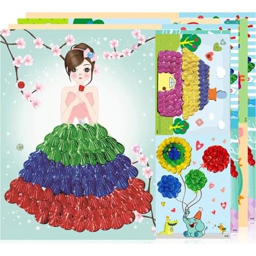 DIY Sticker Animal House Girl Painting Craft Kindergarten Kids Intelligent Toy