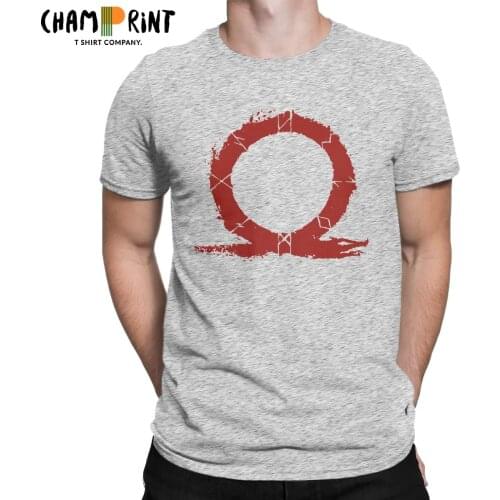 God Of War Runes T-Shirt for Men Leisure 100% Cotton Tees Round Collar Short Sleeve T Shirt Unique Tops