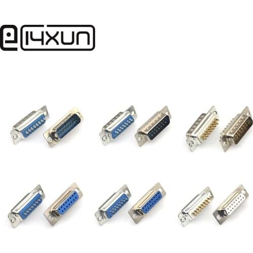 EClyxun DB15 15P 2 Rows Parallel VGA Port Adapter Male Female Plug Socket Solder Welded Metal Connector