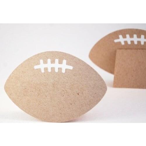 Football shaped Place cards Wedding bridal baby shower sports theme Party seating table number name Tented Escort Card