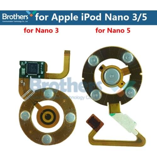 For Apple iPod Nano 3 Nano 5 Click Wheel Flex Cable Headphone Jack Flex Cable For iPod Nano 5 Central Button Flex Cable Test Top