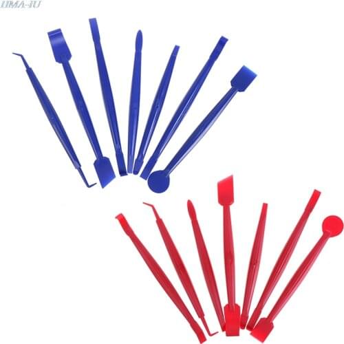 New 7pc Auto Styling Vinyl Carbon Fiber Window Ice Remover Cleaning Wash Car Scraper With Felt Squeegee Tool Film Wrapping