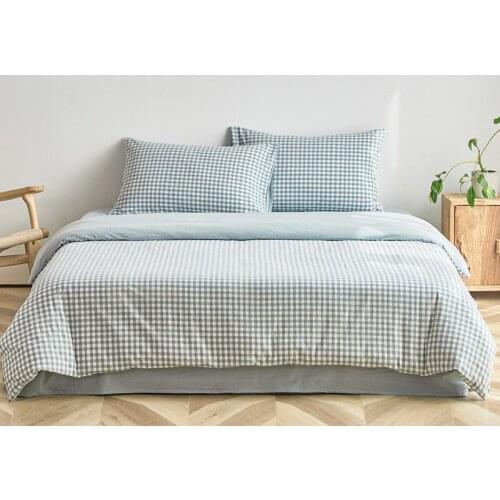 Svilelg Bed Sheet Quilt Cover Bedding Set Japanese Washed Cotton 100% 3/4-Piece Bare Sleeping Soft Pure Cotton