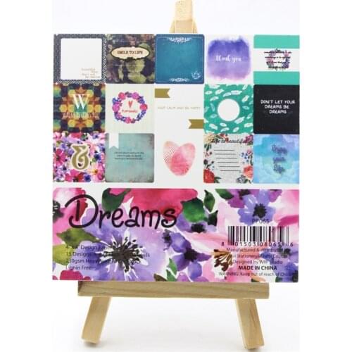 KSCRAFT 60pcs 4" Single-side Printed Dreams pattern creative papercraft art paper handmade scrapbooking kit set book
