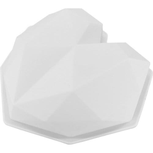 Square 3D Bubbles Silicone Diamond Love Heart Shaped Mousse Pastry Cake DIY Craft Mold Biscuit Baking Tool