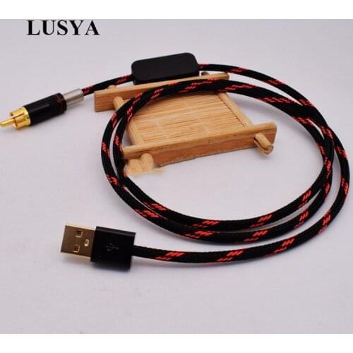 Lusya 6N Single Crystal Copper USB A To RCA Coaxial Cable Spdif Coaxial Audio Decoder Wire