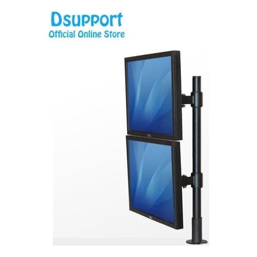 Desktop Grommet Mount 13-24" Dual Screen Monitor Holder Free Lifting Full Rotation 2 LCD LED TV Mount Bracket SK103A & SK103B