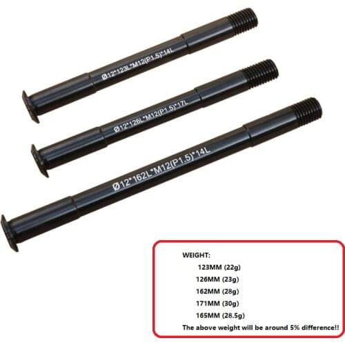 2020 NEW MTB Thru Axle Road Bike Shaft Front Rear Hub Skewers 12mm Wheel Axis Hub Shaft 12x142 12x100 12x123 12x126 12x171