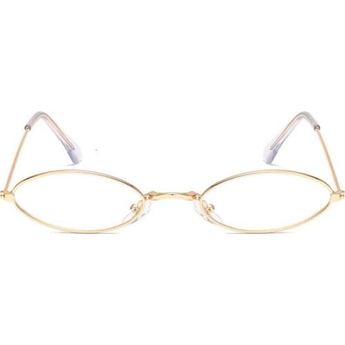 Fashion Glasses Women Vintage Round Metal Optical Eyeglasses Transparent Clear Lens Eyewear Small Frame Comfort Light Gafas