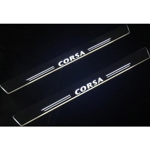 Welcome Pedal Lights For Opel Corsa D E 2006 - 2019 Pedal car Door Sill Pathway Lamps led thresholds scuff plates Avante md auto