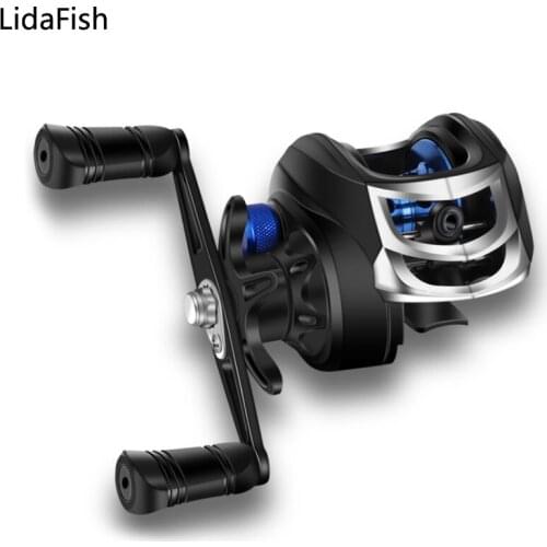 Lidafish Brand Fishing Reel Aluminum Spool MAX Drag Power 8KG Baitcasting Reel 7.2:1 Gear Ratio Long Casting Fishing