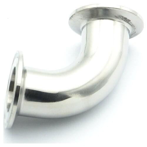2" 51mm OD 304 Stainless Steel Sanitary Ferrule 90 Degree Elbow Pipe Fitting For Home Brew Homebrew Fit 2" Tri Clamp