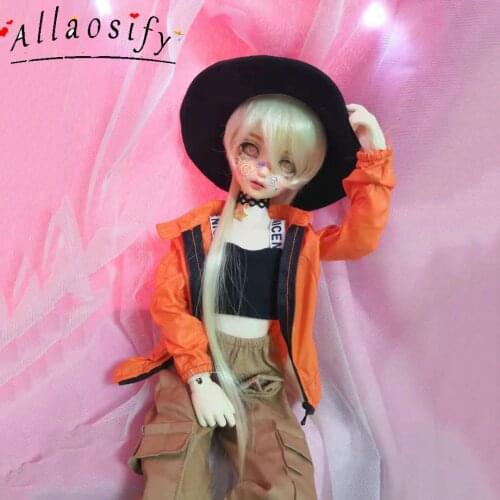 Allaosify Bjd Doll 1/3 1/4 1/6 1/8 High Temperature Wire Long And Short Hair Stitching Jellyfish Head