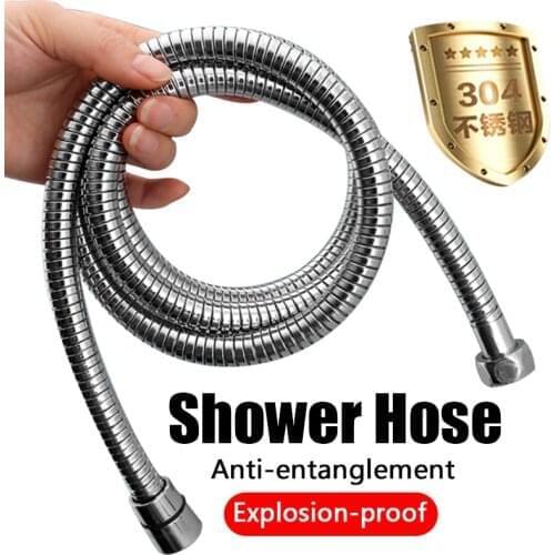 304 Stainless Steel Shower Hose High Quality faucet hose flexible shower Hose thick Silicone Bathroom 1.5/2m meter shower hose
