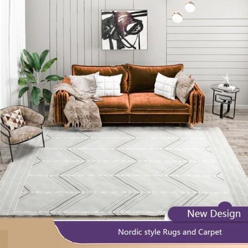 Nordic Carpets Living Room Modern Geometric Home Bedroom Carpet Decorative Anti-skid Study Rugs Floor Mat Room Dining And Carpet