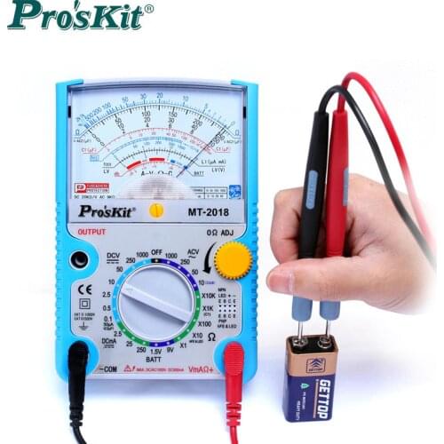 ProsKit MT-2018 Pointer Type Multimeter Protective Function Safety Standard Professional Tester DC AC Voltage Mechanical Meter