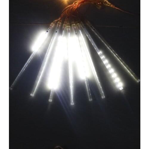 30CM 50CM 80CM LED Light Meteor Shower Rain Tube Exterior Waterproof Tree Lighting Christmas Holiday Party Decoration Lamp 8Tube