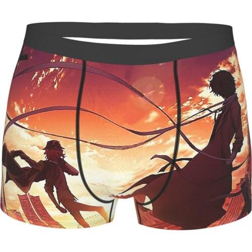 SOUKOKU Bungou Stray Dogs Nakajima Atsushi TV Series Underpants Cotton Panties Mens Underwear Print Shorts Boxer Briefs