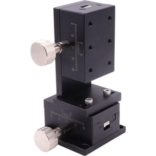 XZ axis LWE4090 dovetail groove guide type manual displacement platform gear drive knob adjusting slide table Load 49N 40x90mm