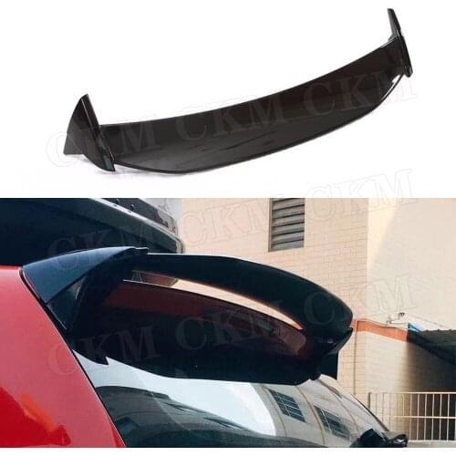 Rear Roof Spoiler Window Wings For Volkswagen VW Polo Spoiler 2011-2018 Carbon Fiber ABS FRP Rear Tail Spoiler Car Styling