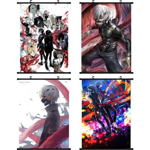 1pcs Creative Japan Cartoon Tokyo Ghoul Anime Printed Poster Scroll Picture Home Wall Decor Cosplay Prop Women Men Gift New