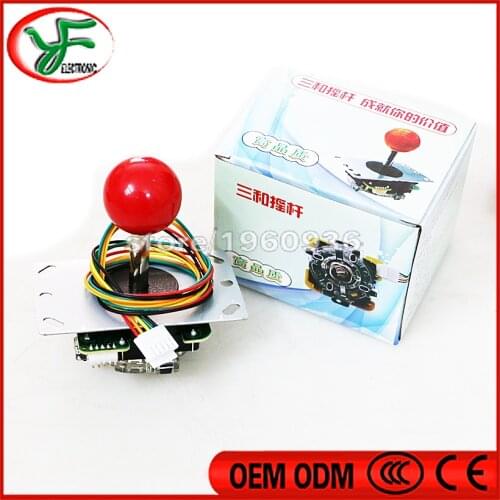 10pcs Cloning SANWA Arcade joystick JLF-TP-8YT Joystick 4 way 8 way stick Square & Circular gate with 5pin cable