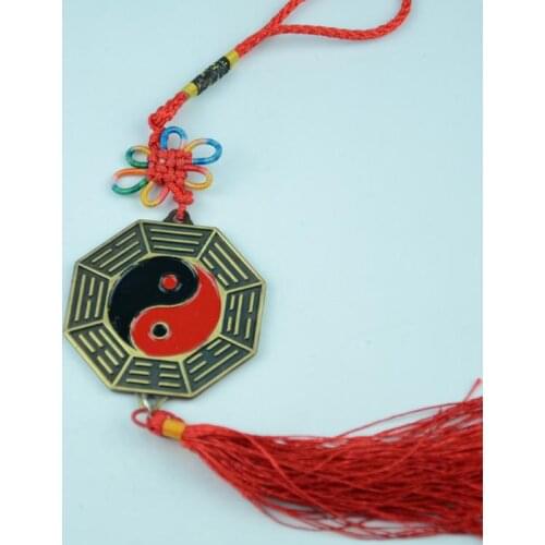 10pcs Chinese knot Taiji gossip mirror car hanging Yinyang gossip mirror car pendant ornament wholesale