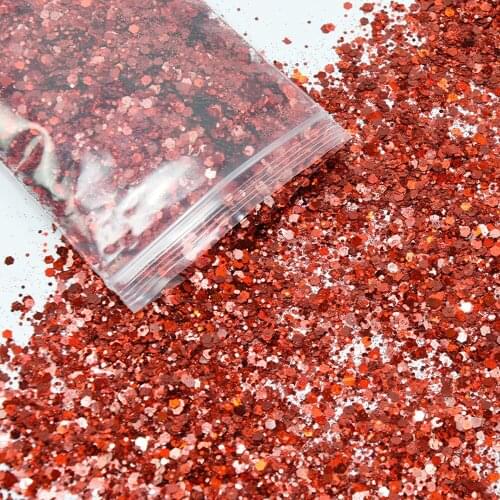 100g/bag Nail Glitter Sequins Chunky Glitter Holographic Cosmetic Festival Ultra-thin Iridescent Flakes Sparkly Paillette Powder