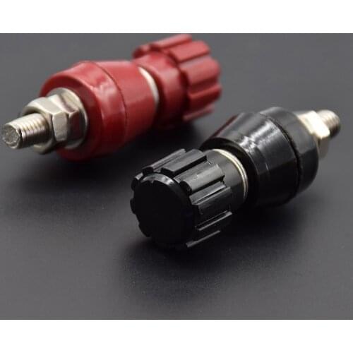 2pcs/1pair red black 5MM Copper Posts Terminal Blocks Power Supply Terminals Welding Machine Inverter Post Connector JS107