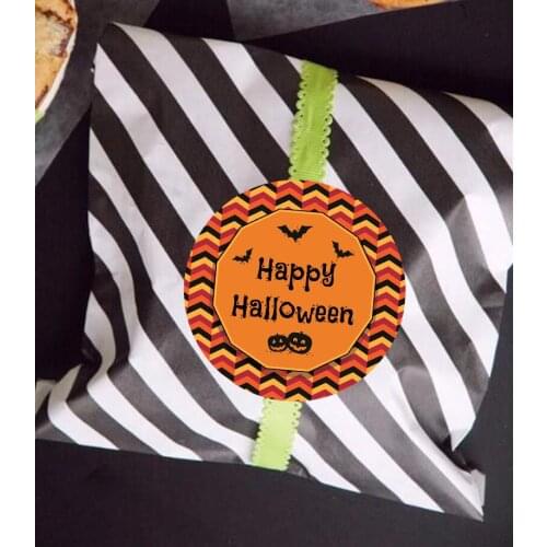 4.5cm Halloween Pumpkin Ghost Stickers Packing Sealing Labels DIY Halloween Gift Stickers Labels Decoration Treat or Trick Favor